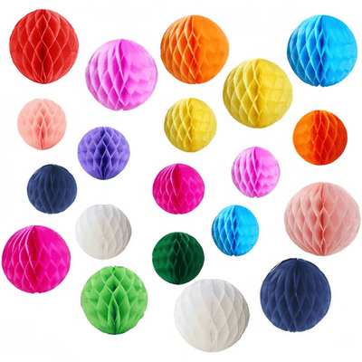 Honeycomb Balls Decoration Paper Flower Balls Paper Ball Pom Poms 