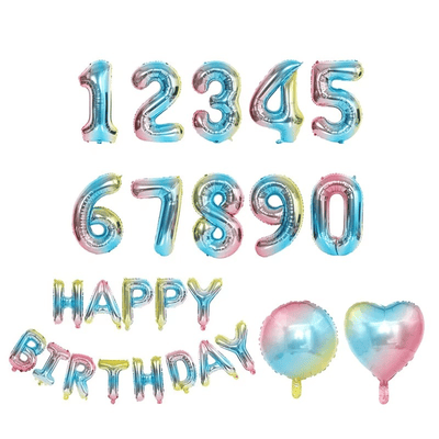 32 Inch Gradient Digital Aluminum Foil Balloon