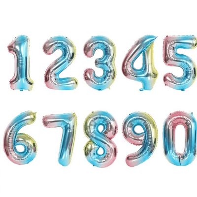 32 Inch Gradient Digital Aluminum Foil Balloon