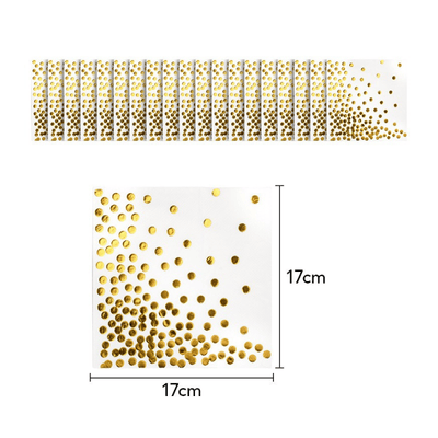 Pink, Black and Gold Dot Disposable Party Tableware Set