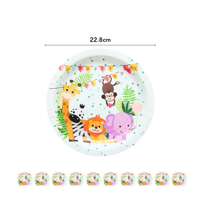 Jungle animal birthday party decoration set