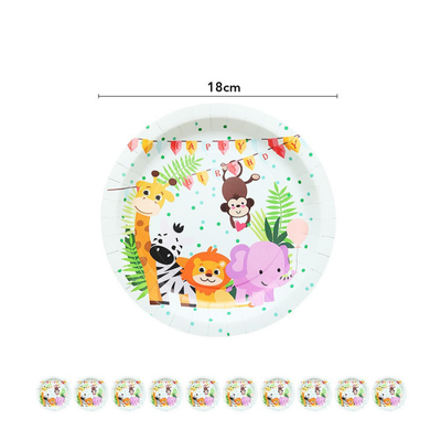 Jungle animal birthday party decoration set