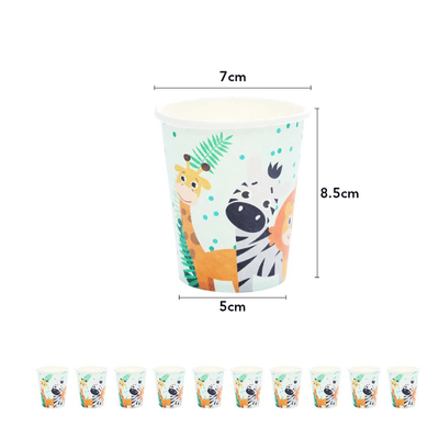 Jungle animal birthday party decoration set