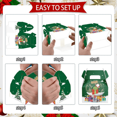 Merry Christmas Party Favors Gift Box Goodies Boxes 