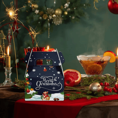 Merry Christmas Party Favors Gift Box Goodies Boxes 