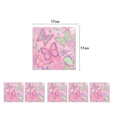 Wholesale Pink Butterfly Theme Disposable Party tableware decoration