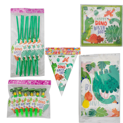 Cartoon Dinosaur theme birthday party tableware decoration 