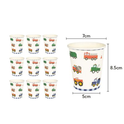 Engineering vehicle Birthday Party Disposable Tableware Set  