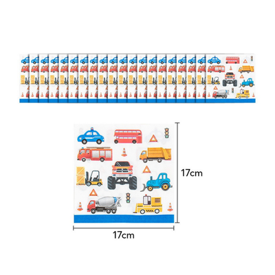 Engineering vehicle Birthday Party Disposable Tableware Set  