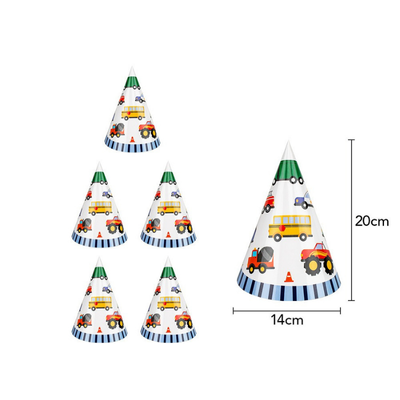Engineering vehicle Birthday Party Disposable Tableware Set  
