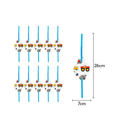 Engineering vehicle Birthday Party Disposable Tableware Set  