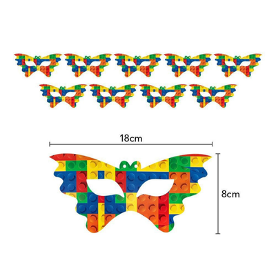 Building Blocks Pattern Carnival Party Disposable Tableware Set
