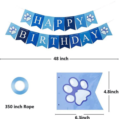 18 Pieces Dog Birthday Decorations With 0-8 Figures