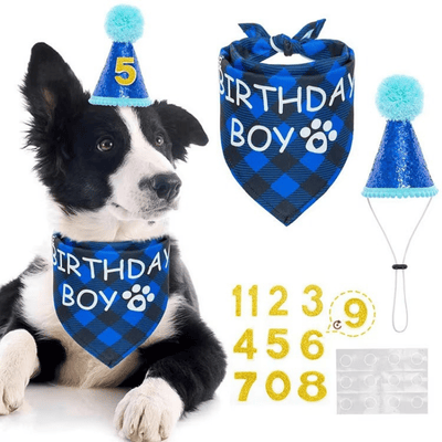 18 Pieces Dog Birthday Decorations With 0-8 Figures
