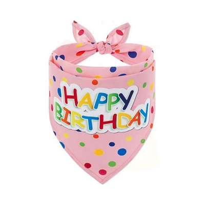Dog Pet Pink Crown Hat Skirt Bibs Suit Birthday for Dog Party
