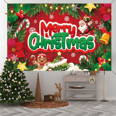 New Arrival 180*110cm Merry Christmas Backdrop Background