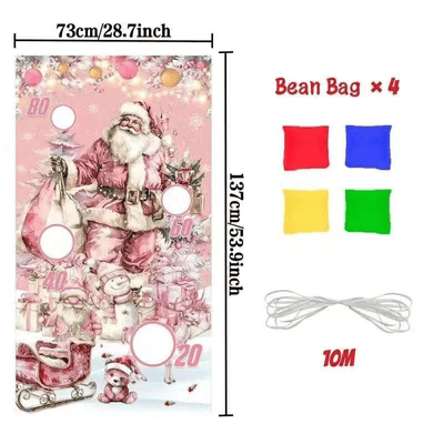 Pink Theme Merry Christmas Decorative Outdoor Banner Backdrop