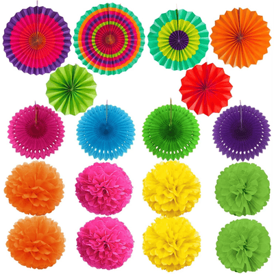 Wholesale paper pom poms paper fan kit for party Decoration
