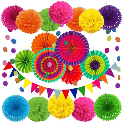 Wholesale paper pom poms paper fan kit for party Decoration