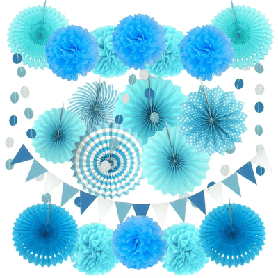 Wholesale paper pom poms paper fan kit for party Decoration