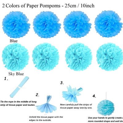 Wholesale paper pom poms paper fan kit for party Decoration