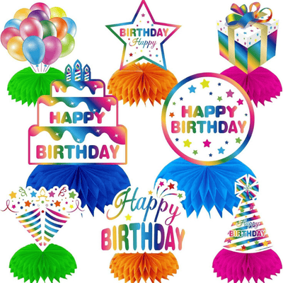   Kids Birthday Table Paper Honeycomb Centerpieces Decoration
