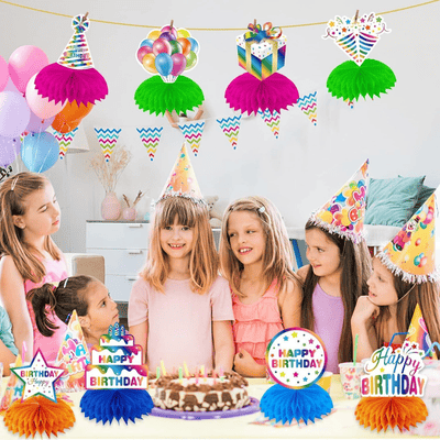   Kids Birthday Table Paper Honeycomb Centerpieces Decoration