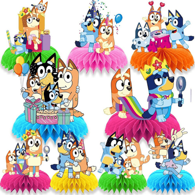 Carton pet dog Theme Table Honeycomb Centerpieces Decoration