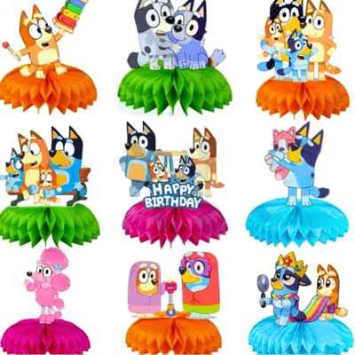 Carton pet dog Theme Table Honeycomb Centerpieces Decoration