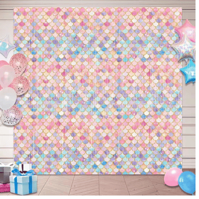 Christmas party background decoration rain silk curtain