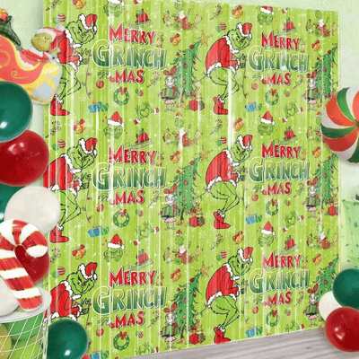 Christmas party background decoration rain silk curtain