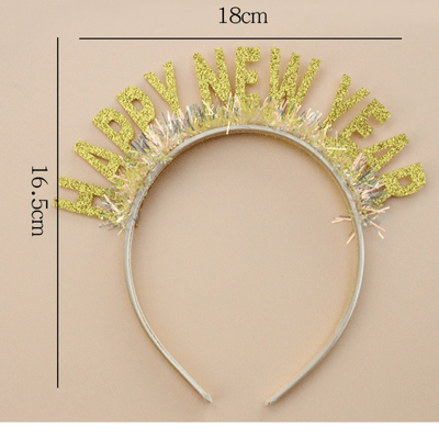 New Flash Glitter Happy Birthday Headband Birthday Decoration 