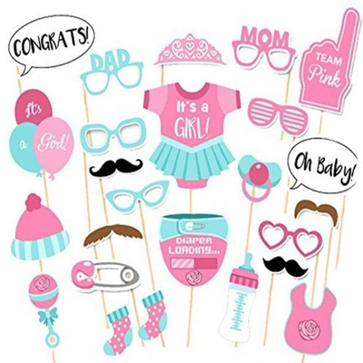 Gender Disclosure Photo Props Frame Baby Shower decoration