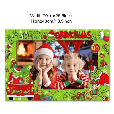 Merry Christmas Photo Booth Props Frame Grinch Theme Party Props