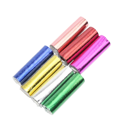 Paper streamers holographic metallic rolls serpentine streamers