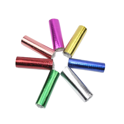 Paper streamers holographic metallic rolls serpentine streamers