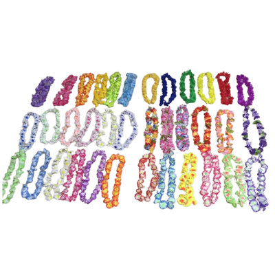 Wholesale Cheap Hawaiian Luau Flower Lei Ruffled Flowers