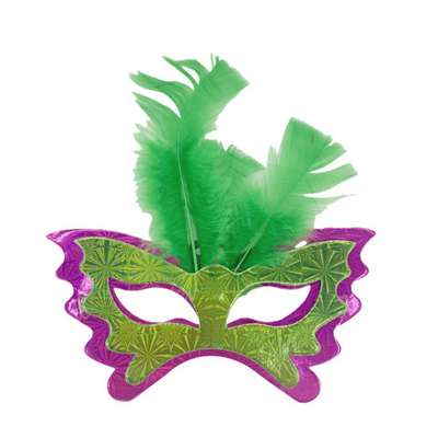 Paper mask with feather for halloween christmas new year party 