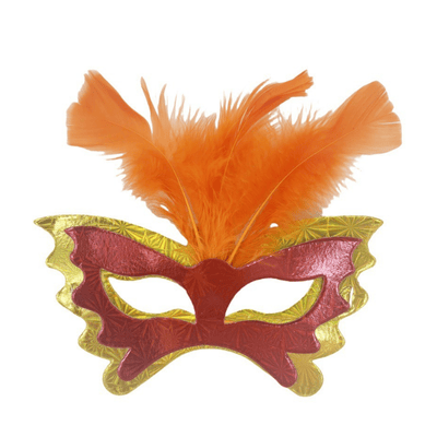 Paper mask with feather for halloween christmas new year party 