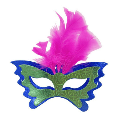 Paper mask with feather for halloween christmas new year party 