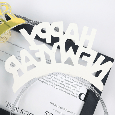 2025 New Years Party Favors Gold Silver Black Headband