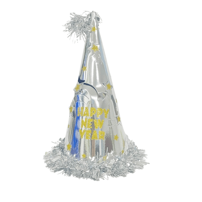 Metallic Foil Cone Hats Birthday Paper Hats for Adults kids 