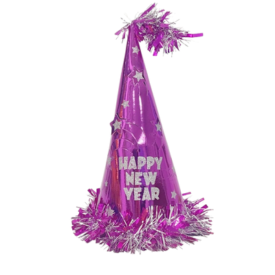Metallic Foil Cone Hats Birthday Paper Hats for Adults kids 