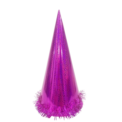  New adult and children's holographic paper cone santa hats