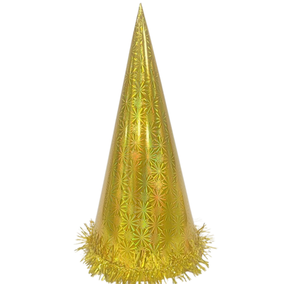  New adult and children's holographic paper cone santa hats