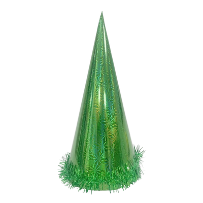  New adult and children's holographic paper cone santa hats