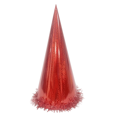  New adult and children's holographic paper cone santa hats