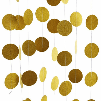 4m Glitter Circle Garland Banner Party Decoration