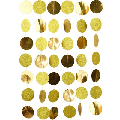 4m Glitter Circle Garland Banner Party Decoration