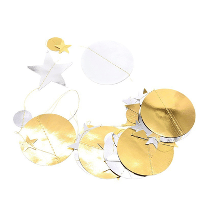 4m Glitter Circle Garland Banner Party Decoration